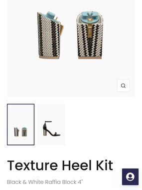 Pashion Block Heel Kit - Black & White Raffia 7-8.5